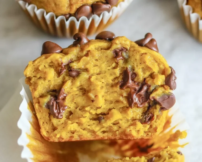 Healthy pumpkin muffins made with oat flour, moist and fluffy for a perfect snack.