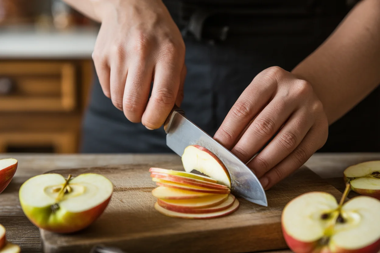 Healthy air fryer cinnamon apple chips