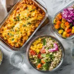 Weight loss comfort food recipes including casseroles soups bowls and healthy meal prep