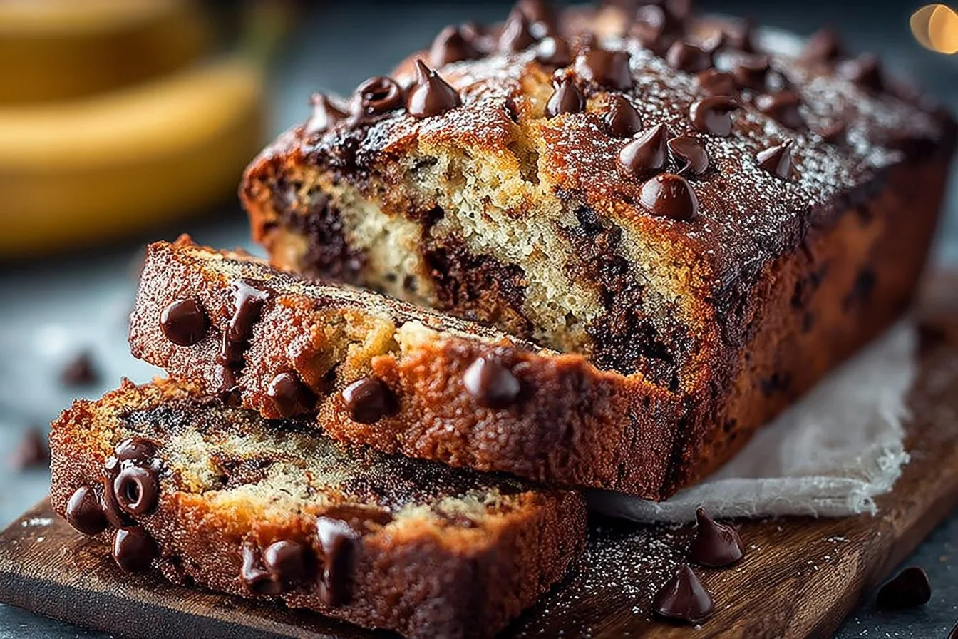 Super Moist Chocolate Chip Banana Bread Recipe
