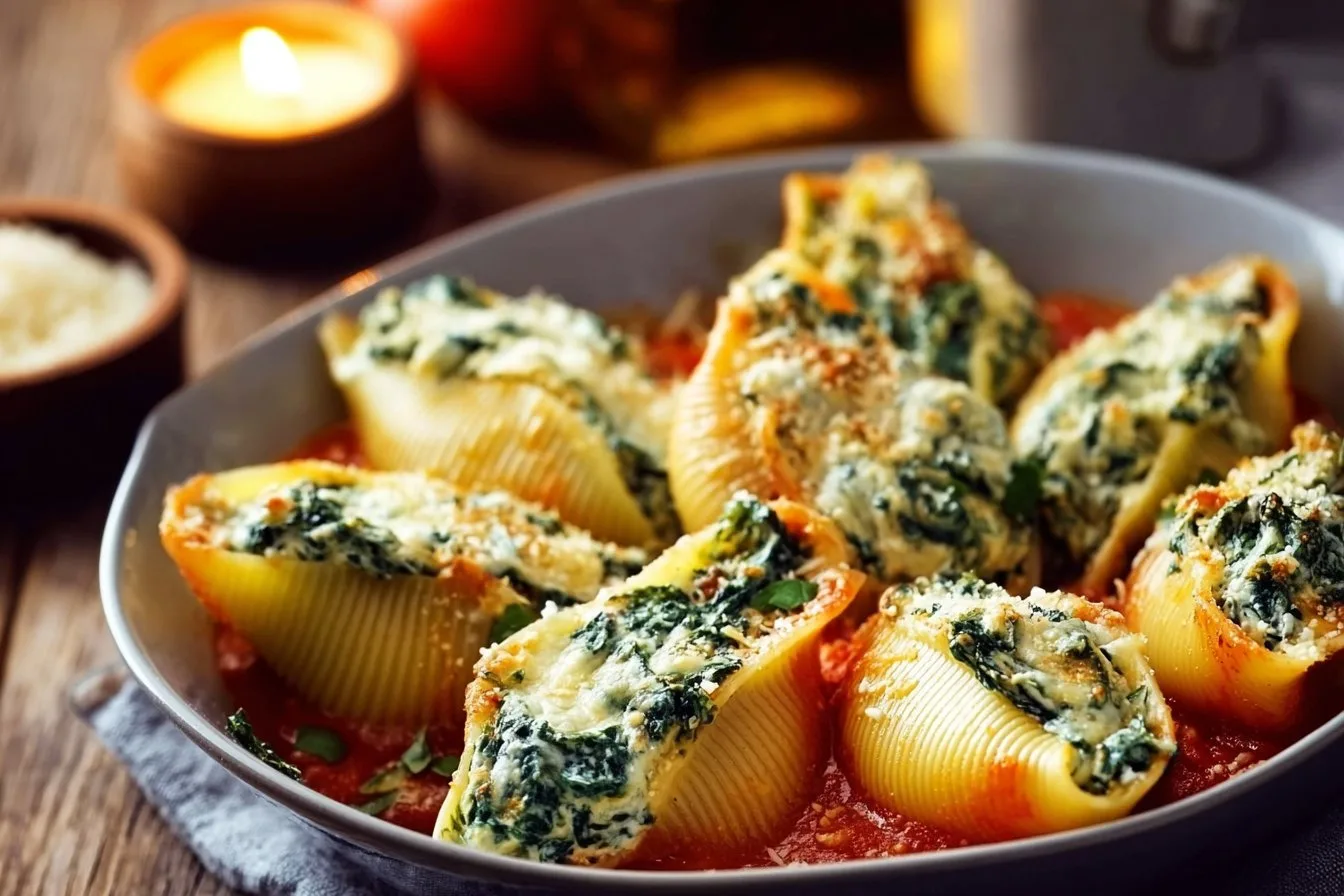 Spinach and Ricotta Stuffed Shells
