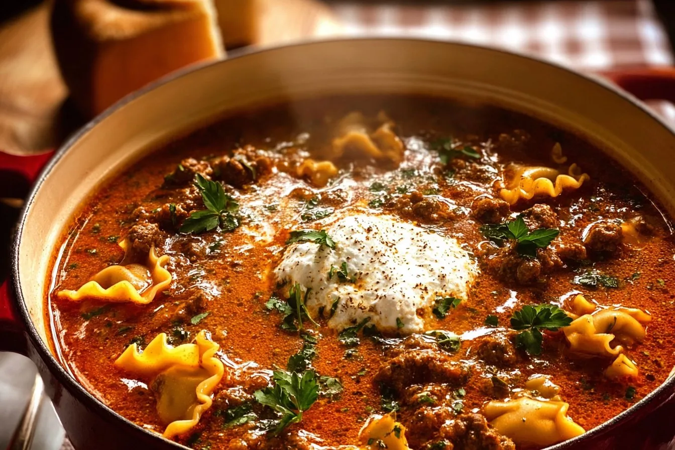 BEST EVER One-Pot Lasagna Soup Recipe!