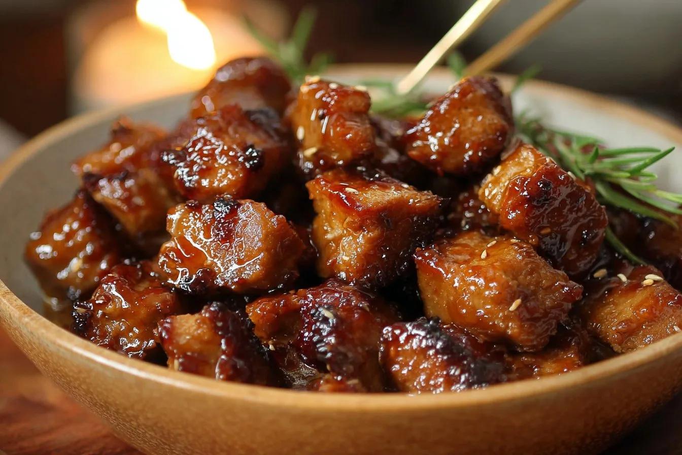 Honey Garlic Pork Bites 4 Honey Garlic Pork Bites