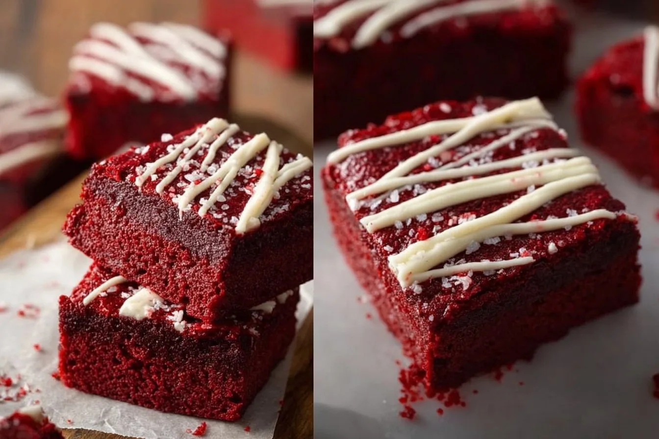 Fudgy Red Velvet Brownies 4 Fudgy Red Velvet Brownies