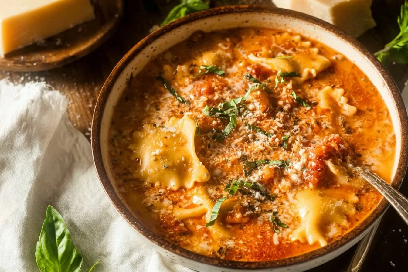 Easy Creamy Lasagna Soup