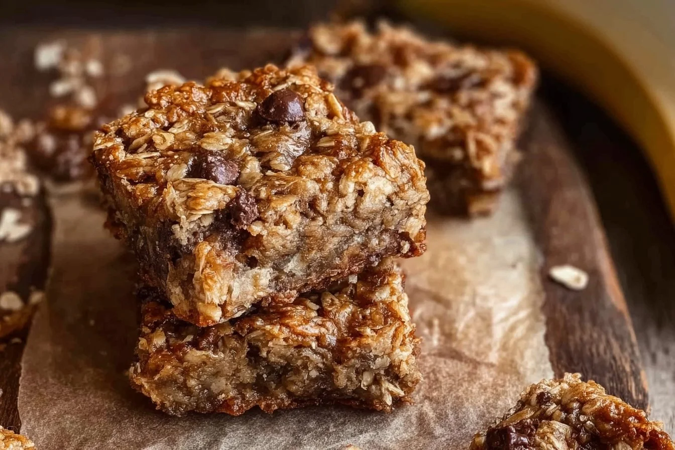 Banana Oatmeal Bars 4 Banana Oatmeal Bars