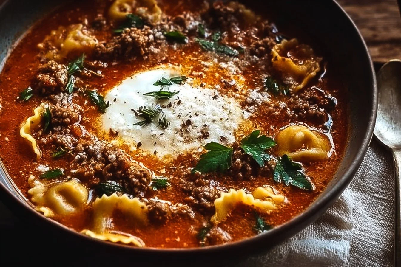 BEST EVER One-Pot Lasagna Soup Recipe!
