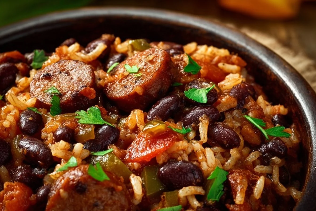 Black Beans and Rice with Sausage