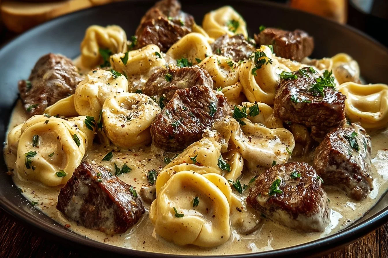 Cracked Garlic Steak Tortellini in Creamhouse Sauce Bliss
