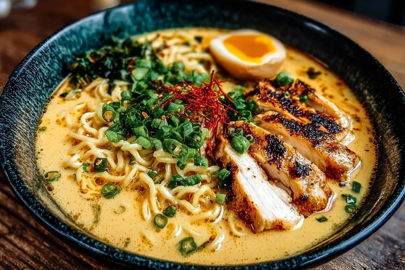 Creamy Garlic Chicken Ramen
