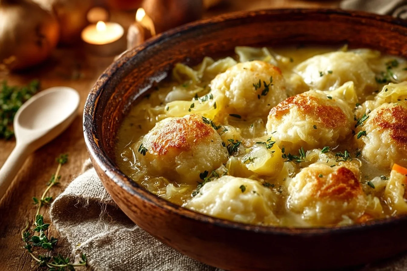 German Cabbage and Dumplings