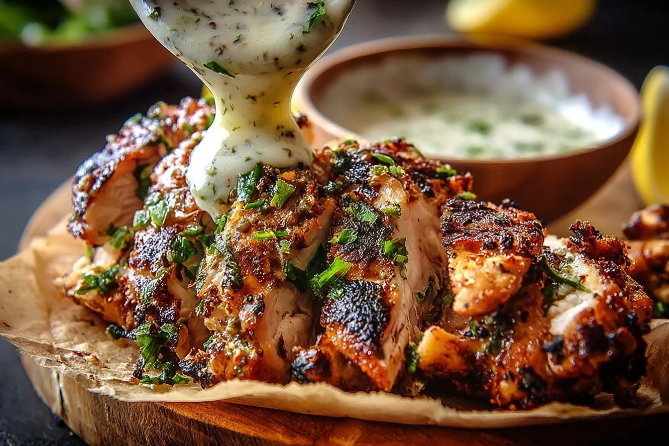 Marinated Grilled Chicken with Garlic Sauce 4 Marinated Grilled Chicken with Garlic Sauce