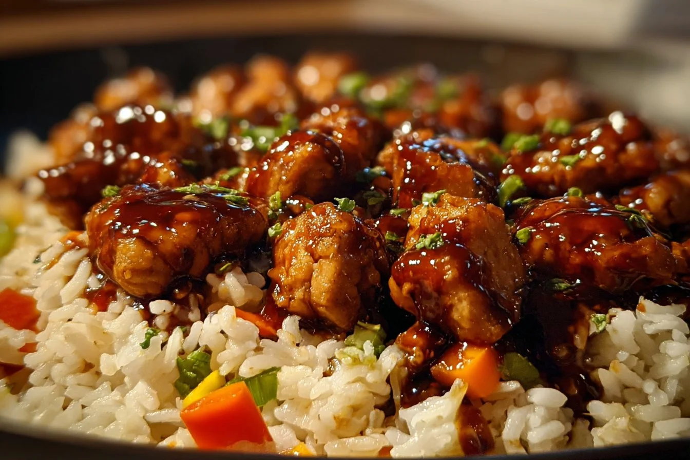 One-Pan Bold Honey BBQ Chicken with Rice dish