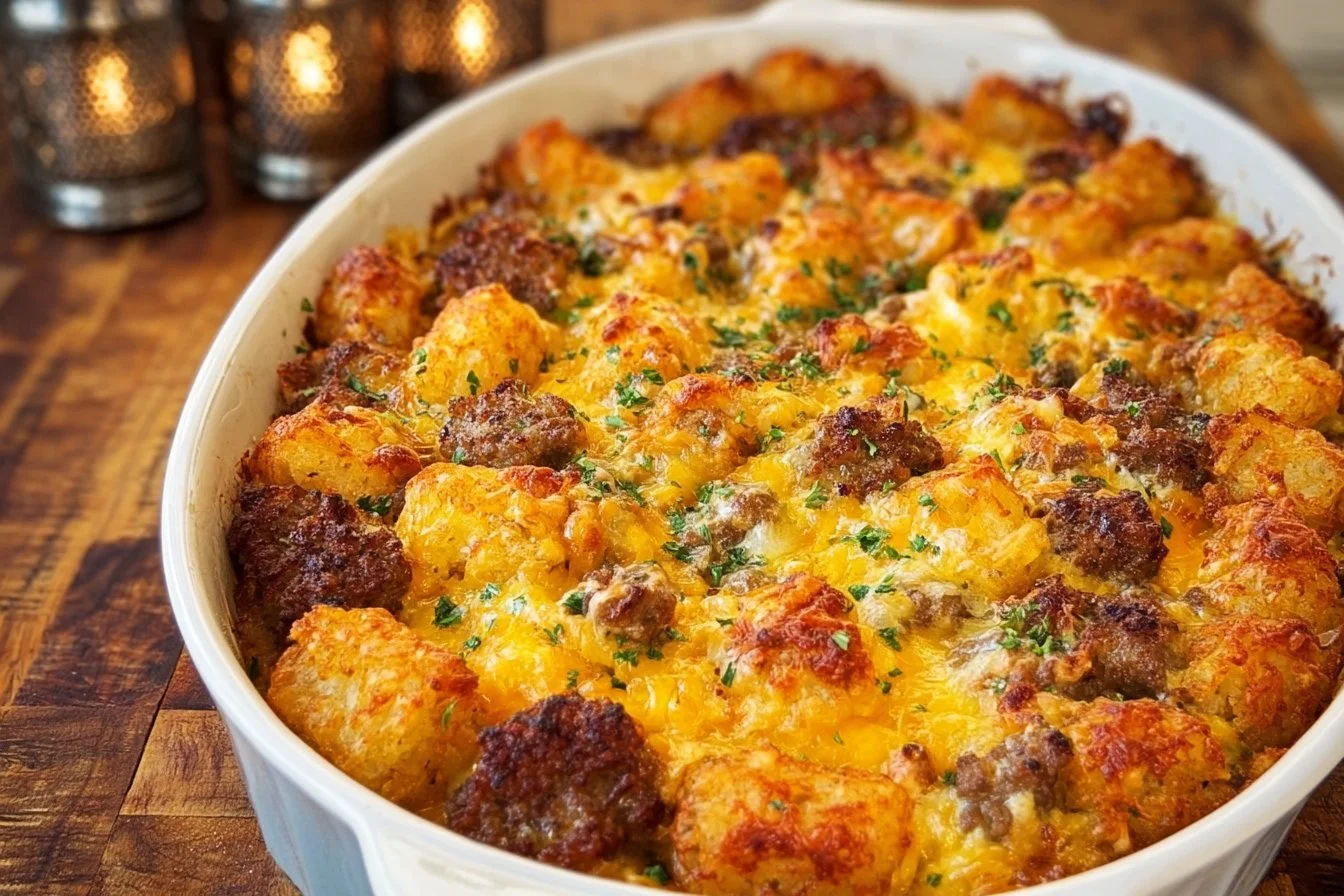 Tater Tot Sausage Breakfast Casserole