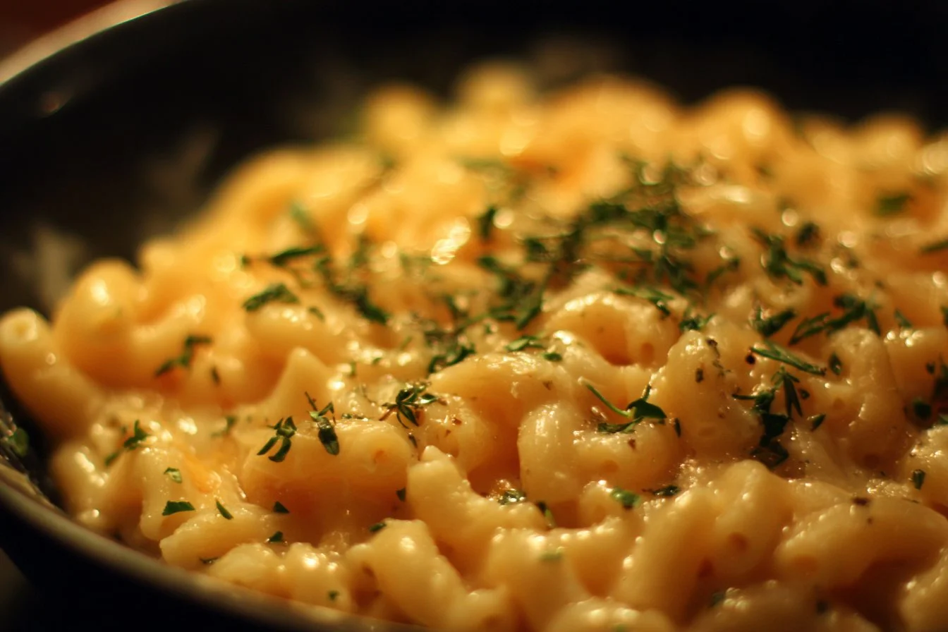 Deliciously creamy and cheesy mac and cheese dish, perfect comfort food.