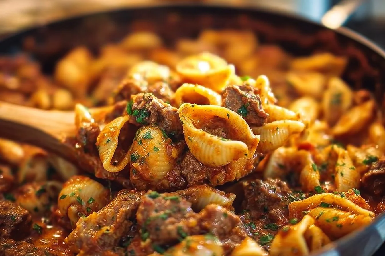 Creamy Beef and Shells