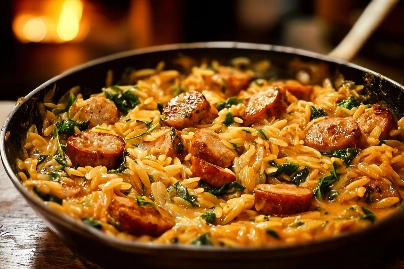 Creamy Chicken Sausage Orzo: A One-Pan Meal