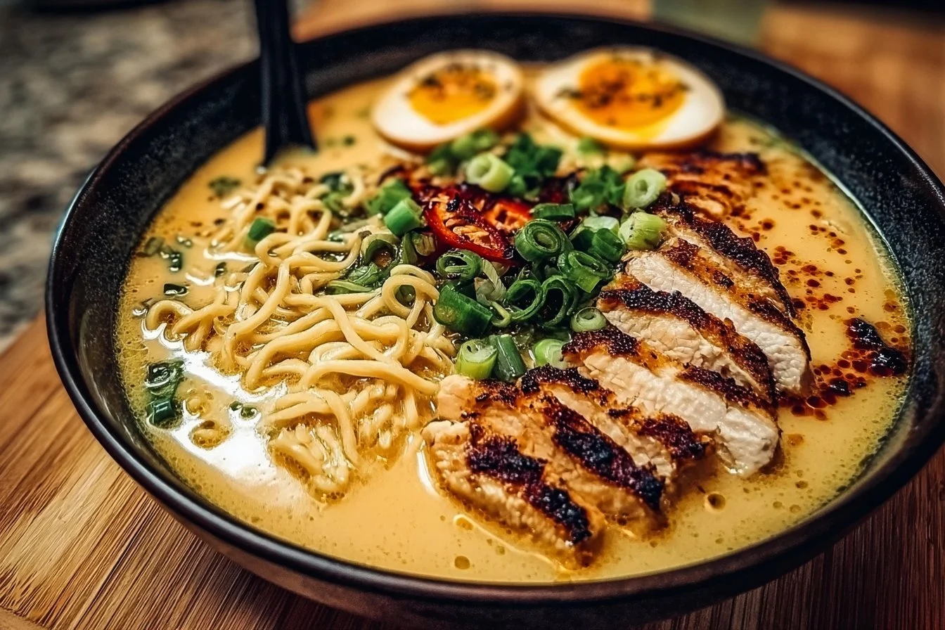Creamy Garlic Chicken Ramen