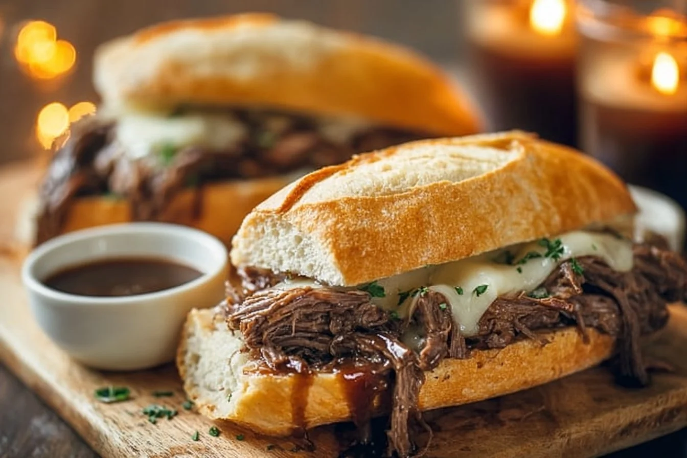 Crockpot French Dip Sandwiches