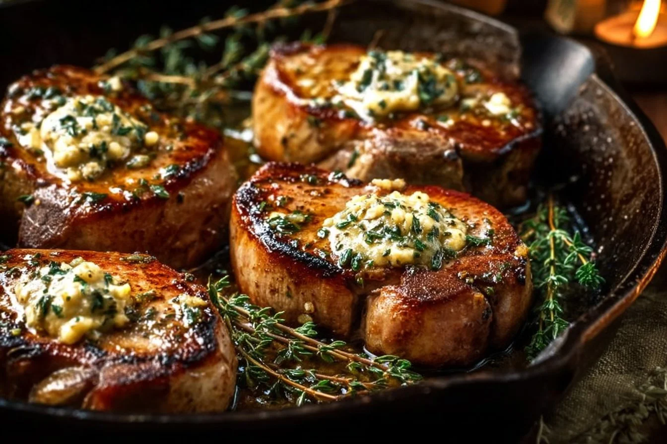 Garlic Butter Pan-Seared Pork Chops