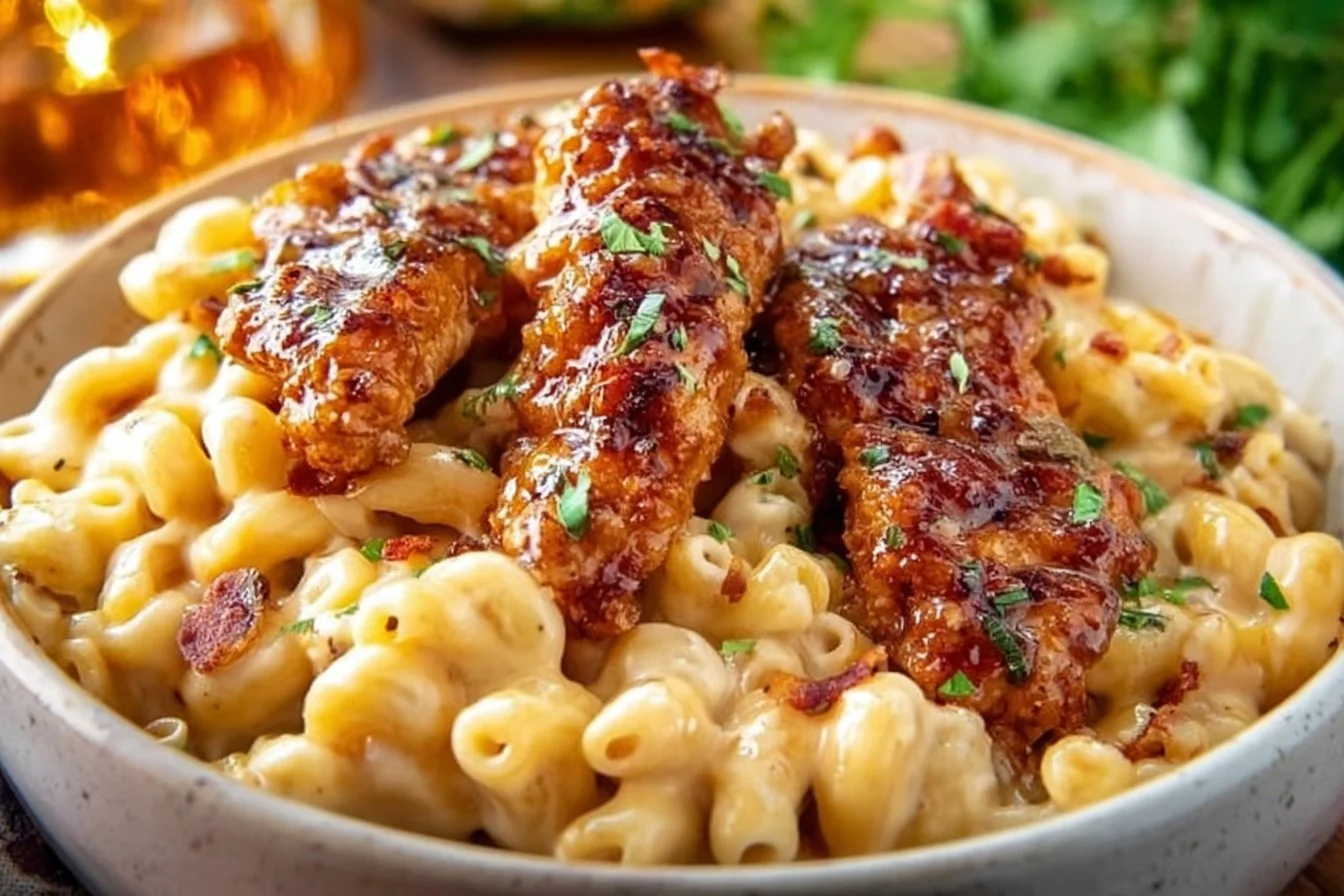Honey Pepper Chicken Mac and Cheese