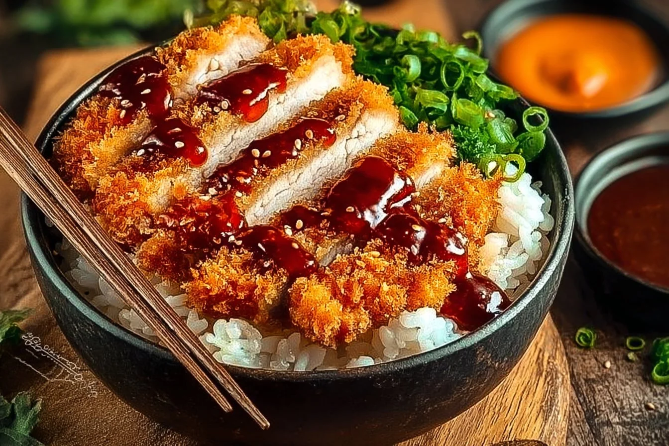Japanese Katsu Bowls with Tonkatsu Sauce