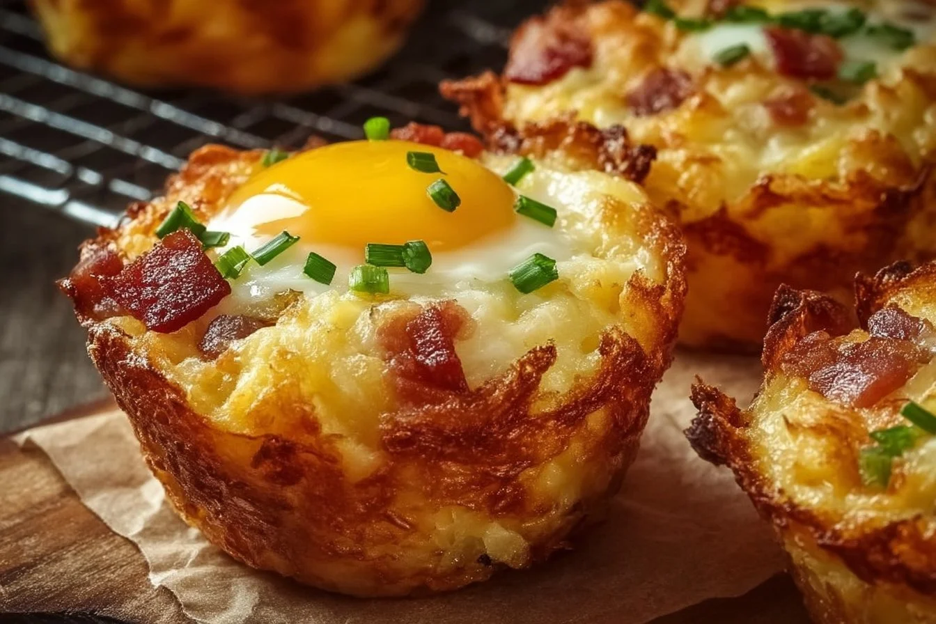 Loaded Bacon and Egg Hash Brown Muffins