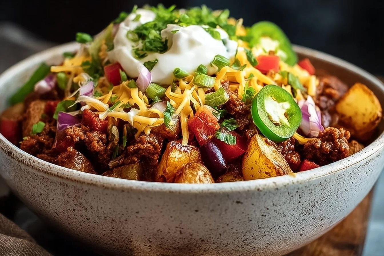 Loaded Potato Taco Bowl