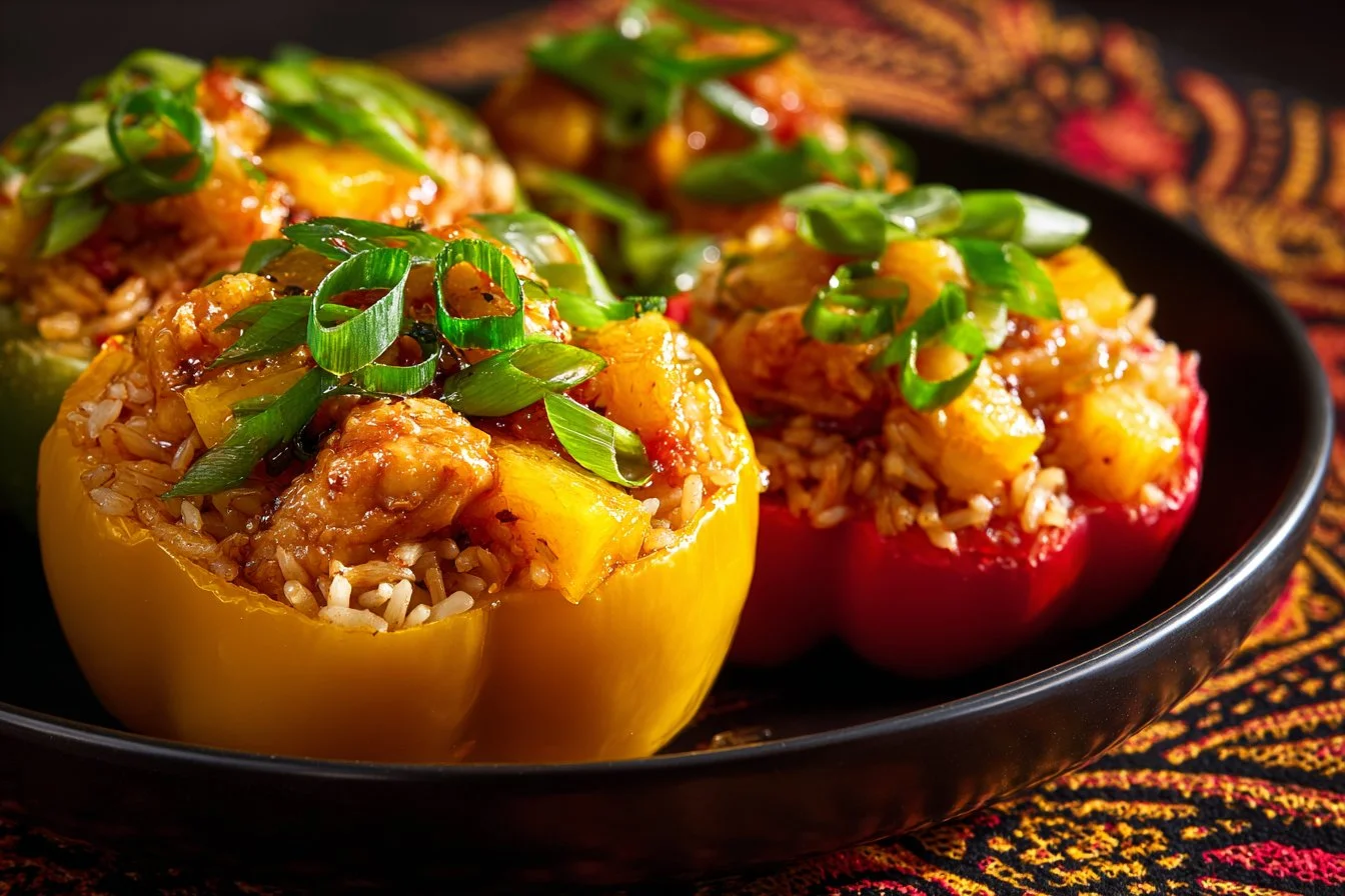 Delicious Teriyaki Pineapple Chicken dish served with vibrant vegetables.