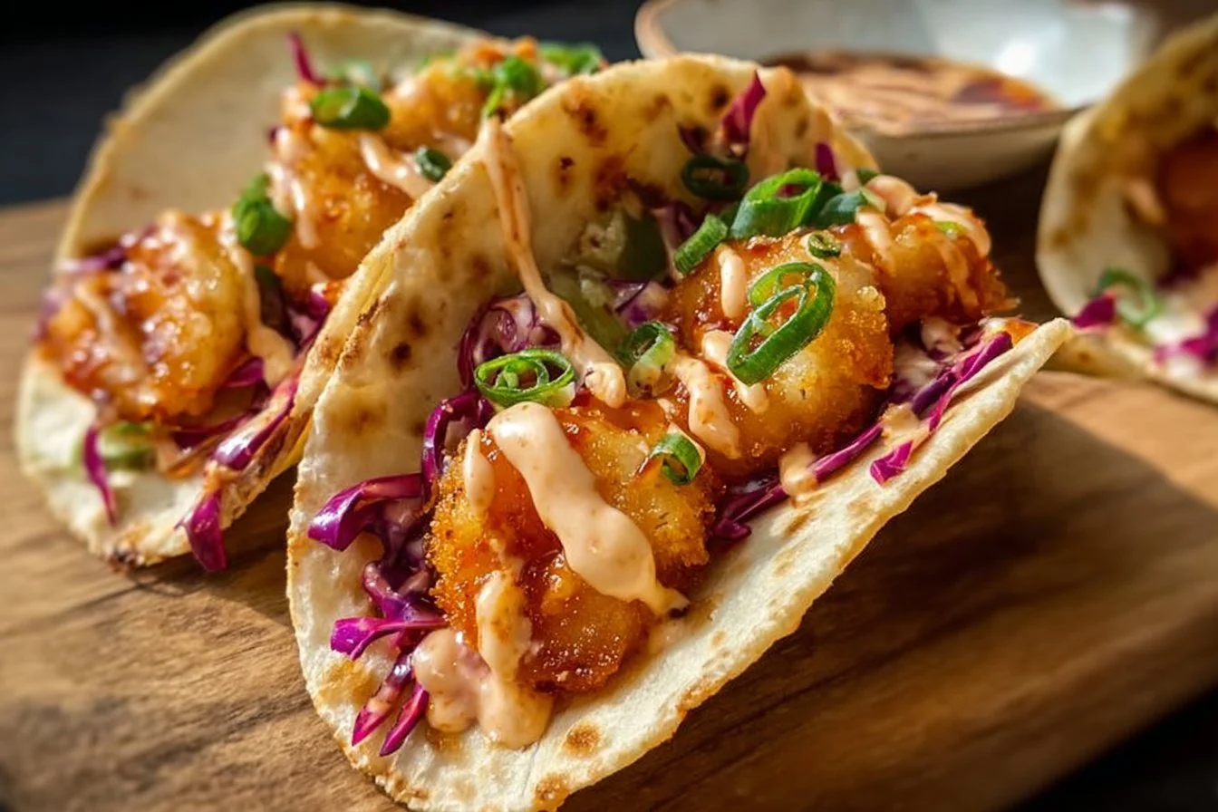 Air Fryer Bang Bang Shrimp Tacos