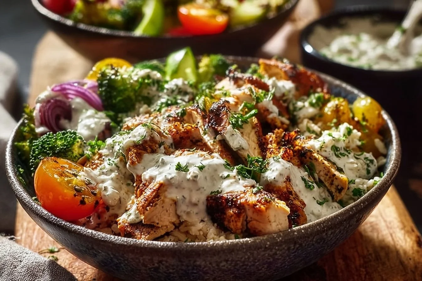 Creamy Chicken Bowls with Feta Sauce