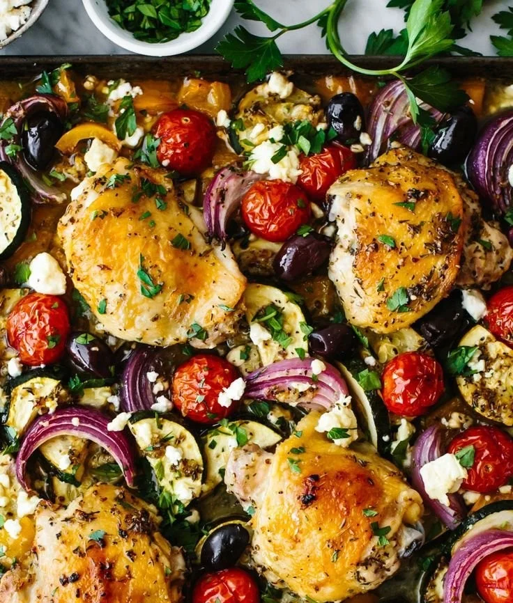 Greek Sheet Pan Chicken 4 Greek Sheet Pan Chicken
