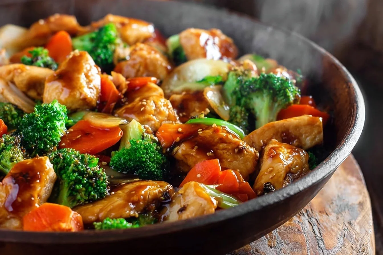 Healthy Chicken Stir Fry in Honey Garlic Sauce