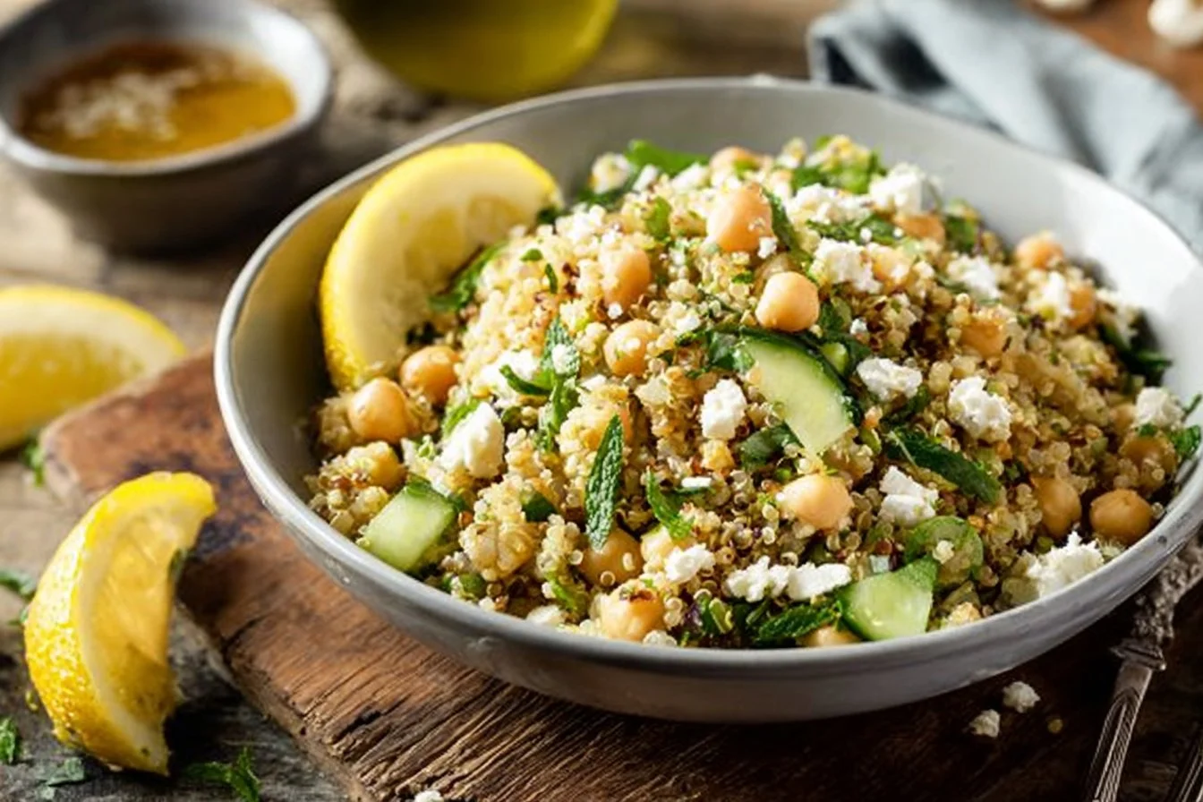 Delicious Jennifer Aniston Salad with fresh ingredients and vibrant colors.
